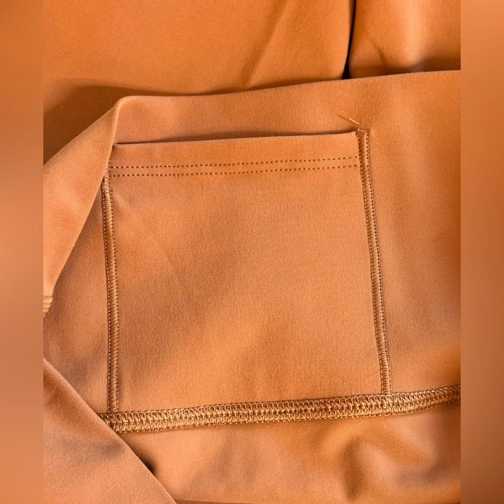 Sz L Vuori Colorblock Studio leggings full length high rise pale pink dusty rose - Picture 8 of 10